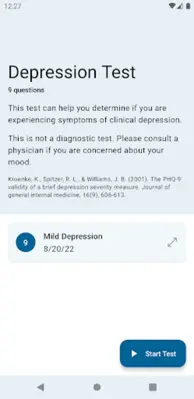 Depression Test android App screenshot 3